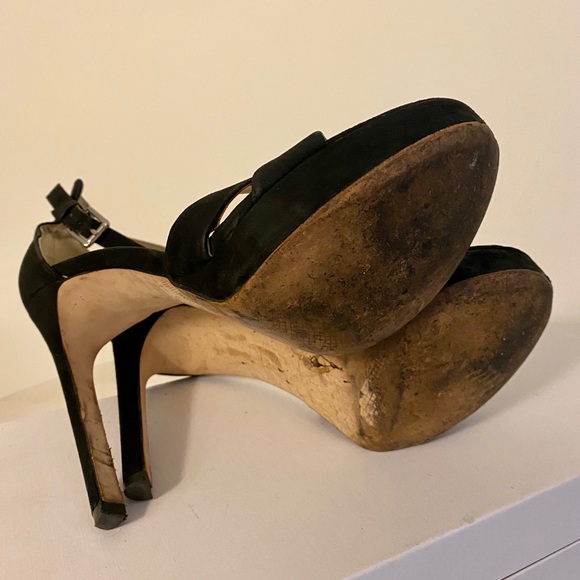 Zara Suede Platform Heeled Sandal - Picture 5 of 5